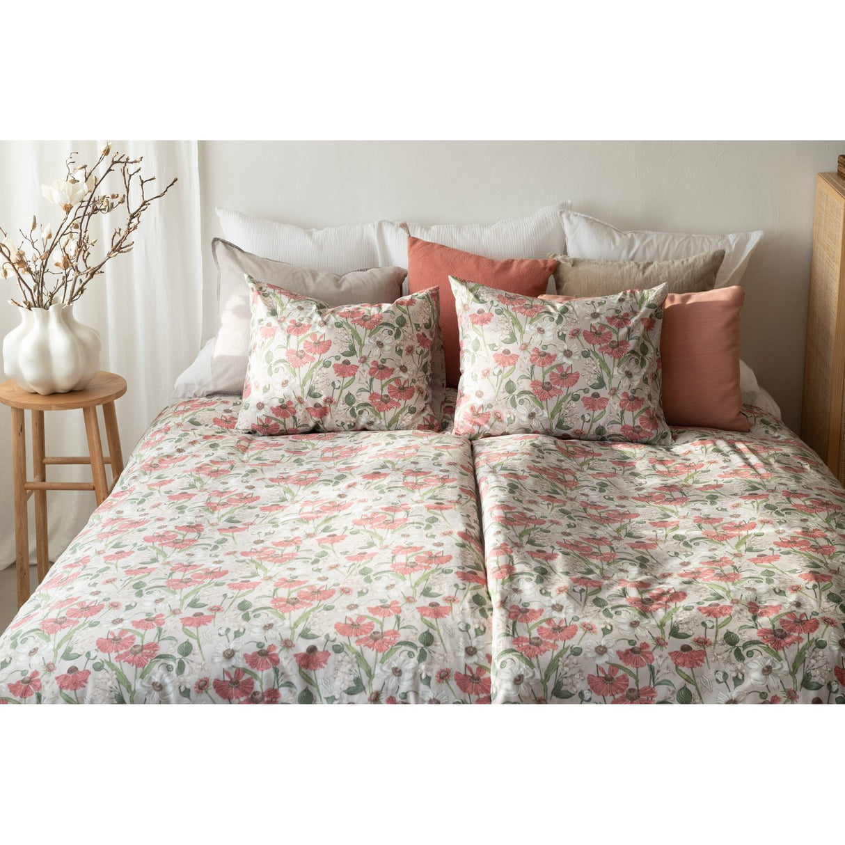 2-Dels Set Fleur Påslakanset Enkelsäng Rosa