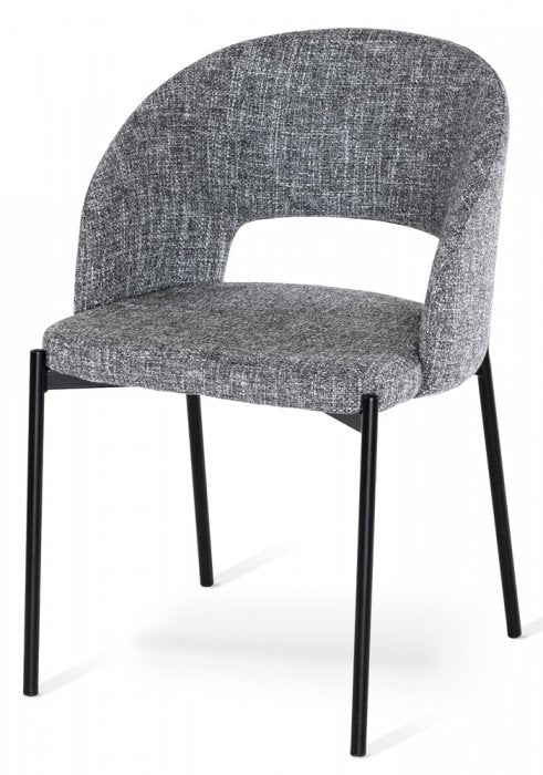 Miles Matgrupp Svart Inkl. 4st Gap Stolar Grå