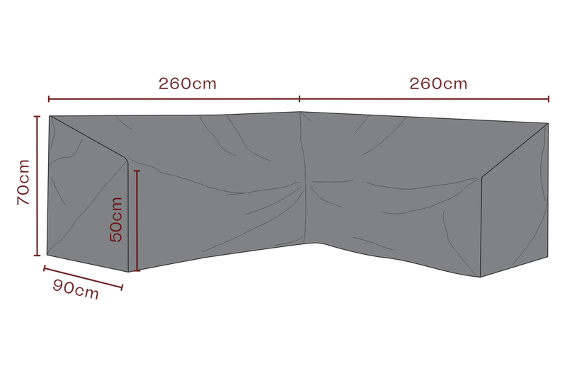 Möbelskydd till Hörnsoffa Svart Vattentät, 260x90x70 cm, 260 cm