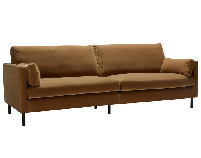 Impulse 4-sits Soffa Lux Classic Velvet Teddy Brown