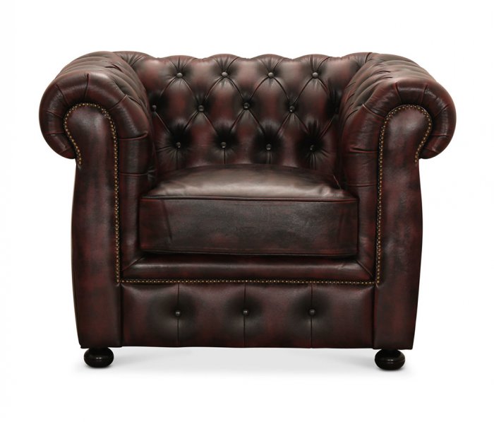 Liverpool Chesterfield Fåtölj Oxblod