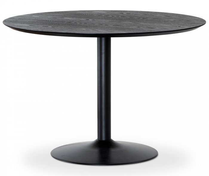 Miles Matbord Runt 110 cm Svart Ask / Svart