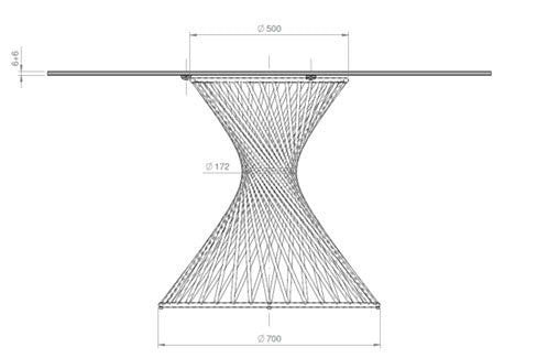 Vortex Bord Runt 120cm Keramisk marmor