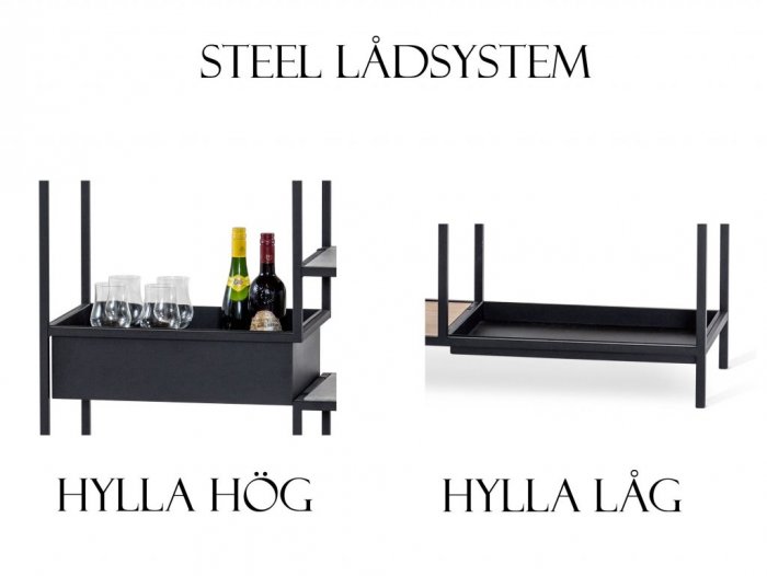 Steel Lådsystem Svart