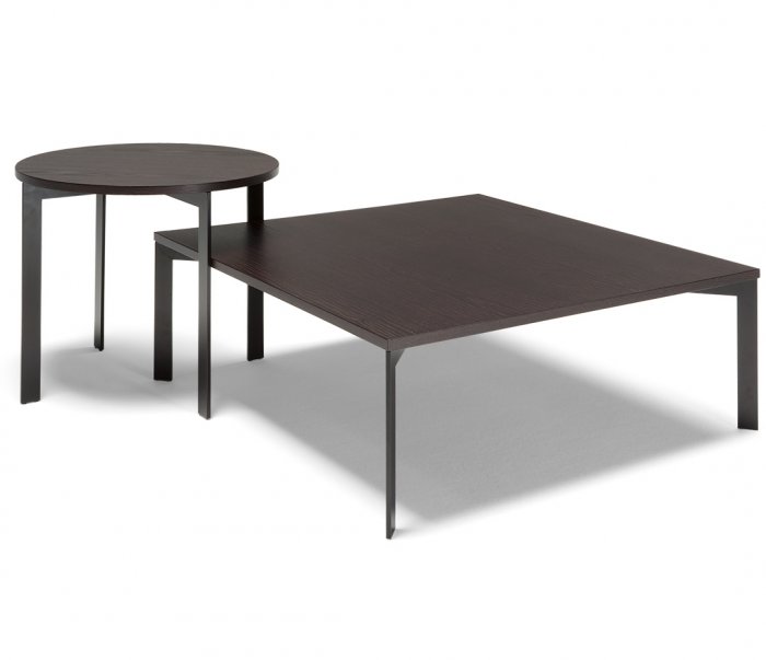 Wire Soffbord 90x90 cm Brown Ash