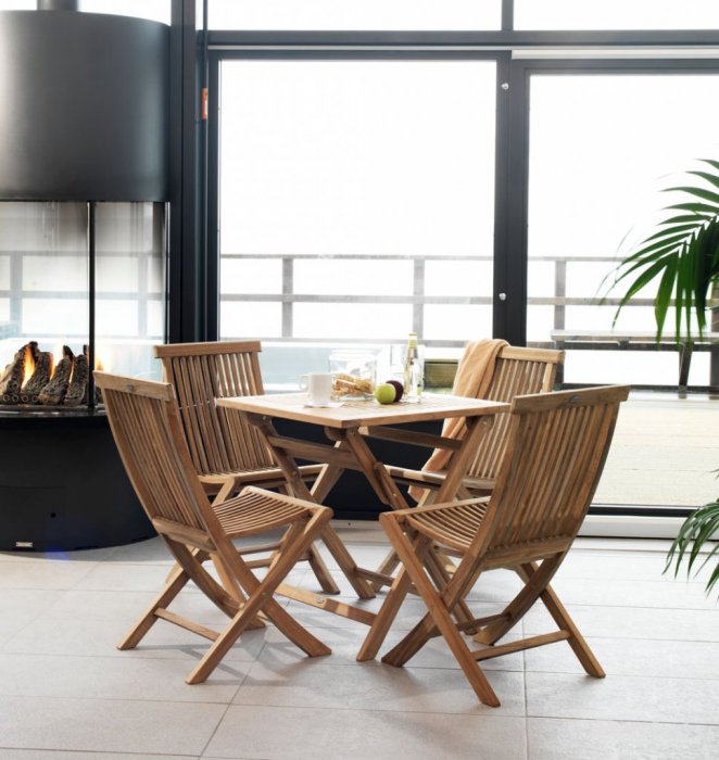 Turin Fällbord Teak 70x70 cm