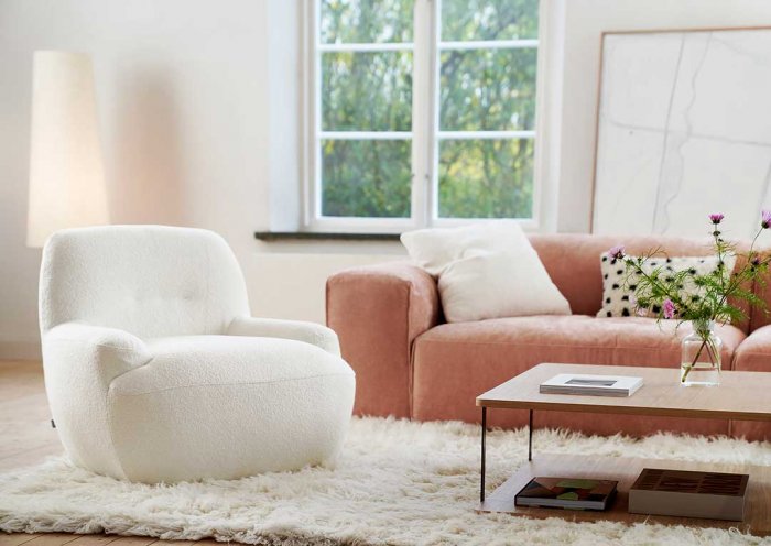 Uma Fåtölj Bloom Teddy Brown