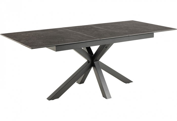 Verdun Matbord 90x160-210 cm Svart Keramik