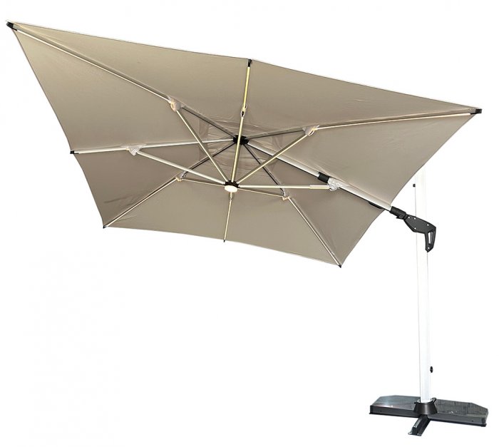 Vitoria Frihängande Parasoll 3m Beige