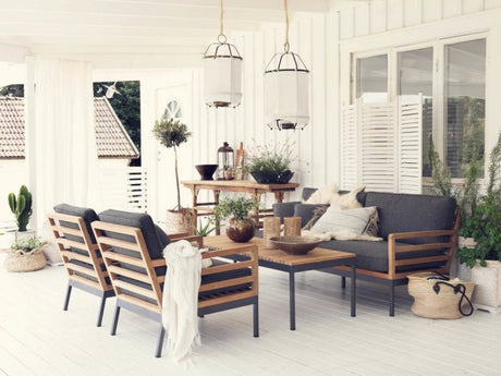 Zalongo Soffgrupp Teak/Grå Alu