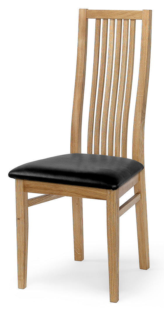 Allegro Stol Ek Svart Läder