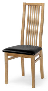 Allegro Stol Ek Svart Läder