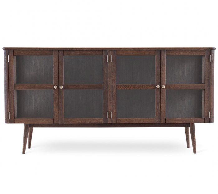 Löderup Sideboard Vitrin Rökbetsad Ek