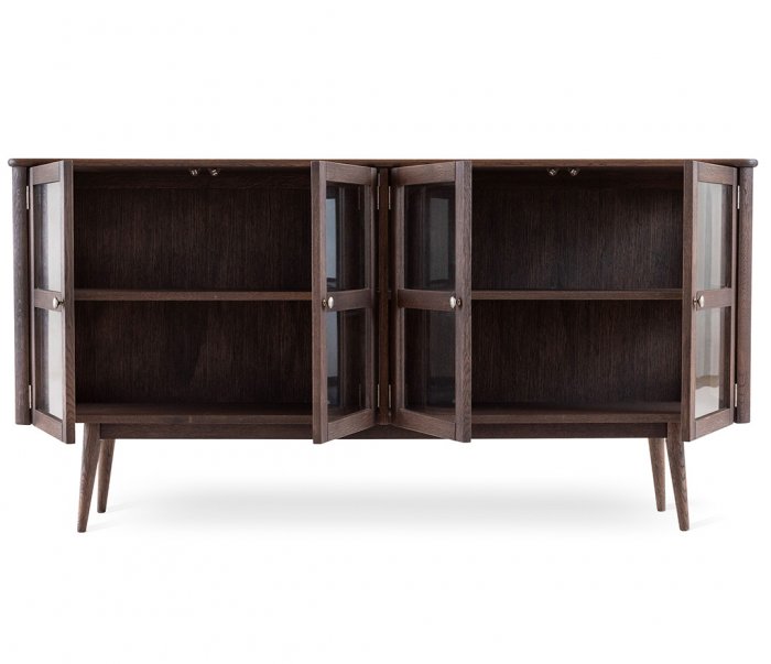 Löderup Sideboard Vitrin Rökbetsad Ek