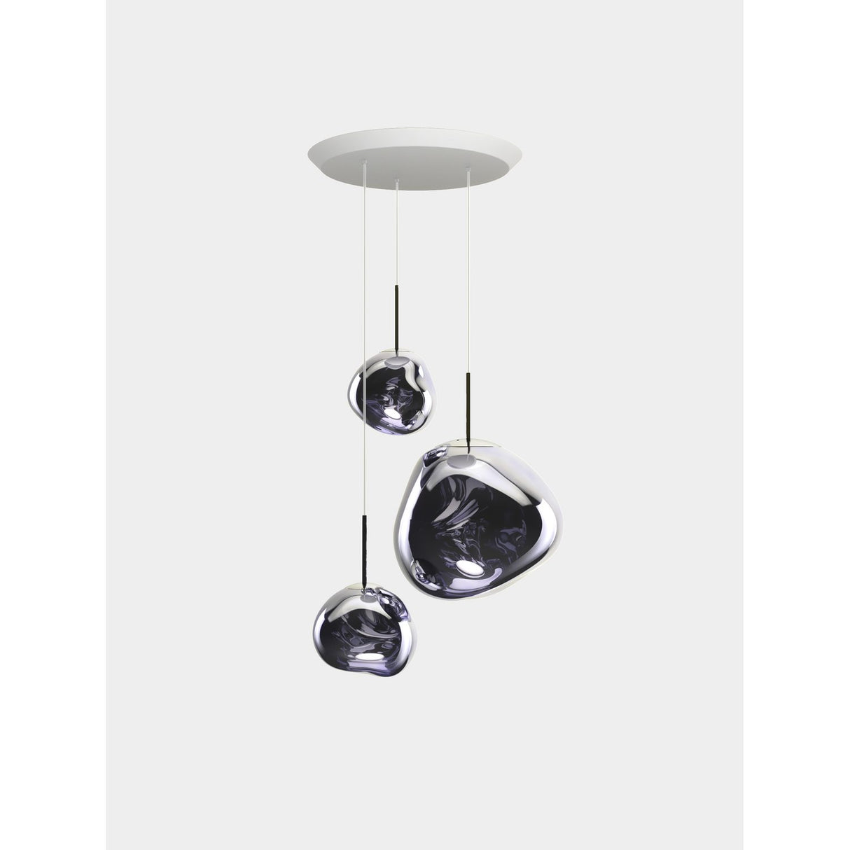 Melt Trio Round Pendelsystem LED Smoke