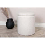 Limpen Puff Vit, Polyester teddy