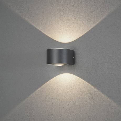 Gela HP-LED Upp/ner Vägglampa Ute Mörkgrå