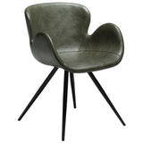 Gaia Stol Vintage Green Art.Leather, Black