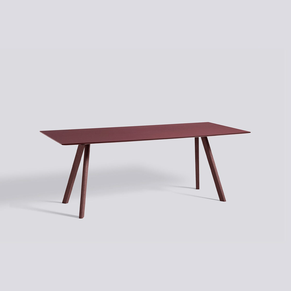 CPH 30 L200 × B90 × H74 cm Matbord Burgundy – linoleum, Bordeaux – massiv ek med vattenbaserad lack
