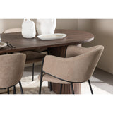 Härön, Evelina Oval matgrupp Beige,Svart, Mocca, 200 x 90