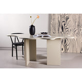 Flower Ovalt matbord Beige