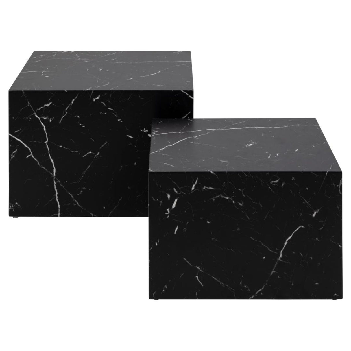 Dijon Soffbord Fyrkantig 40x58x58 cm Svart Marquina