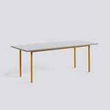 Two-Colour L200 × B90 × H74 cm Matbord Light grey, Ochre – pulverlackerat stål