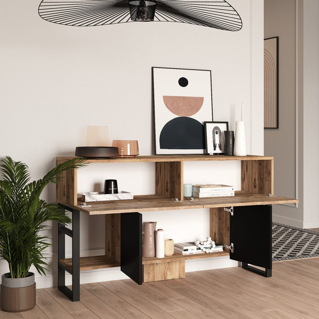 Malena Console Wide (138,8 x 83,6 x 43,3 cm) Atlantisk furu Konsol