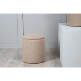 Limpen Puff Beige, Polyester teddy