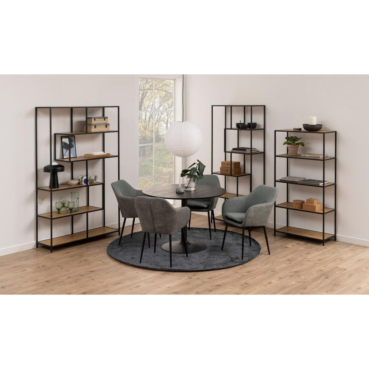 Seaford Bokhylla Asymmetrisk 185x77x35 cm Vild Ek