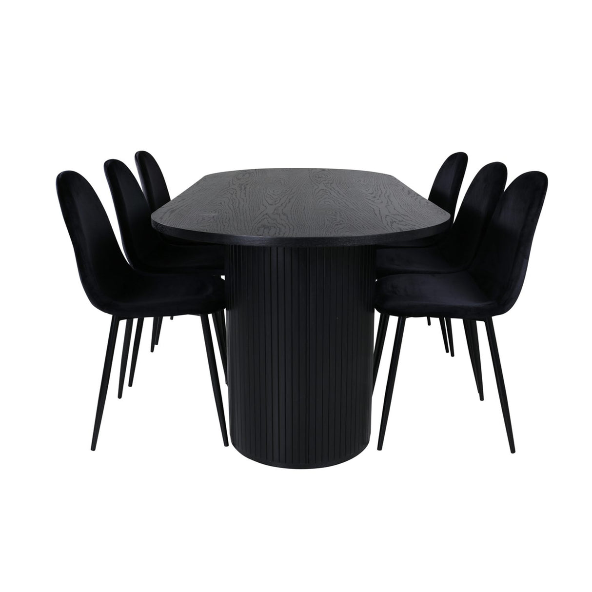 Bianca, Polar Oval matgrupp Svart, Svart, 200 x 90