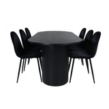 Bianca, Polar Oval matgrupp Svart, Svart, 200 x 90
