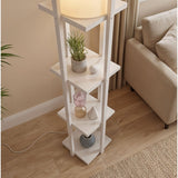 Dakar (21 x 21 cm) Golvlampa Vit Natur