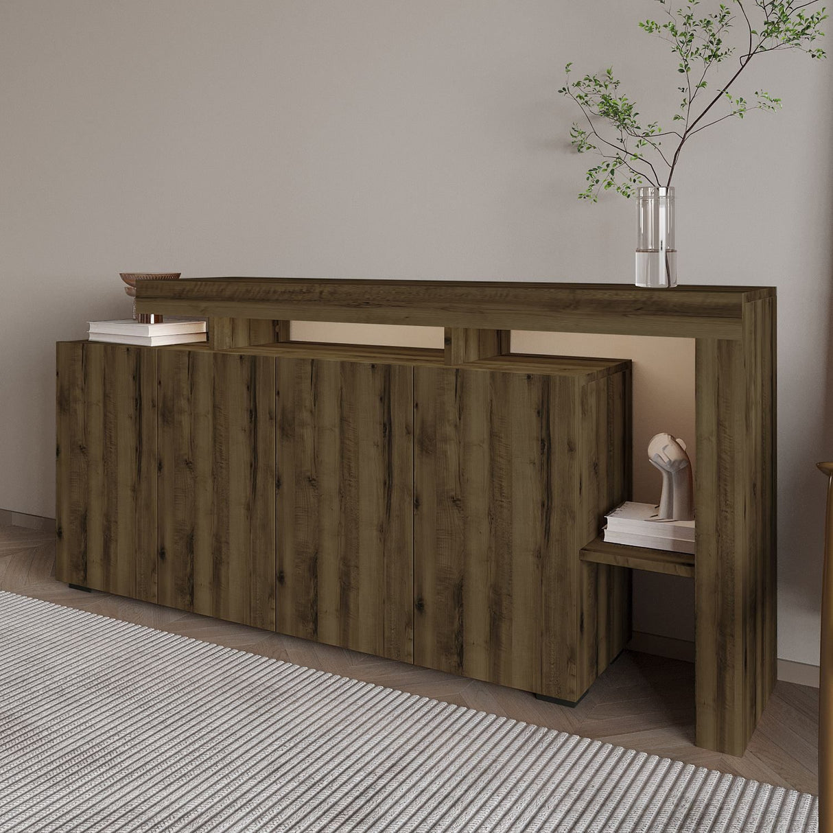 Cork (170 x 80 x 35 cm) Konsolbord Antik valnöt