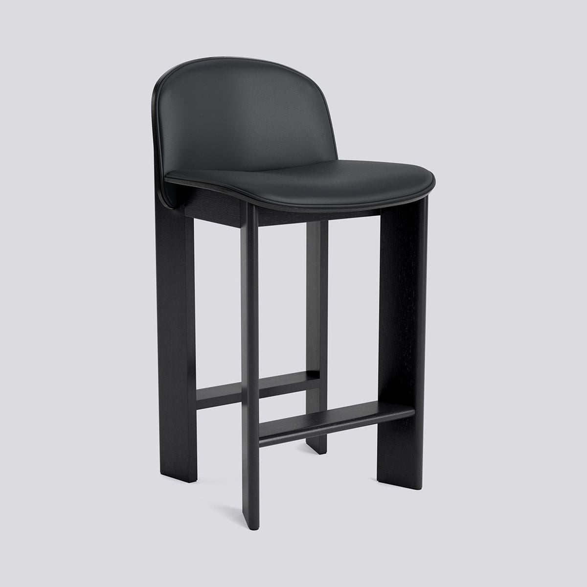 Chisel 35 med ryggstöd 65 cm Barpall Black – lackerad ekfaner, Grano Black