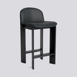 Chisel 35 med ryggstöd 65 cm Barpall Black – lackerad ekfaner, Grano Black