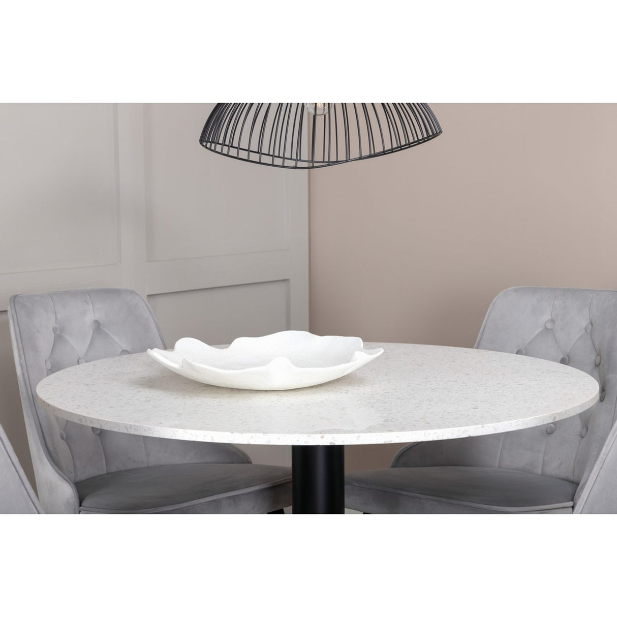 Razzia, Velvet Deluxe Rund matgrupp Vit