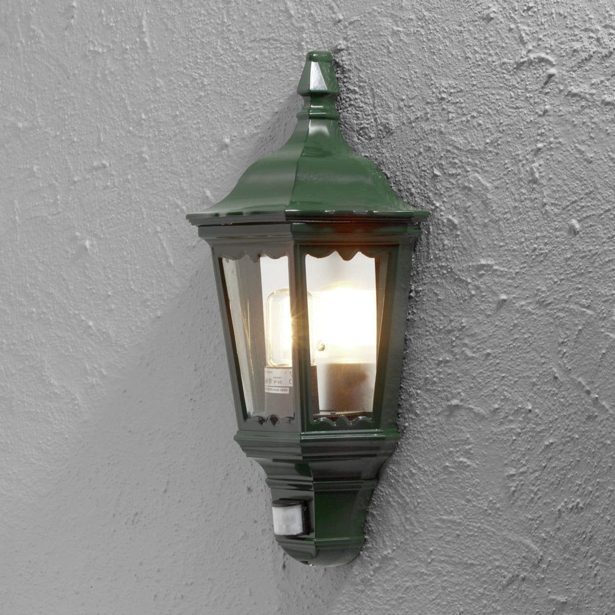 Firenze Sensor E27 Vägglampa Ute Grön
