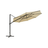 Cilento Frihängande Parasoll Ø350 cm Light Grey/Khaki