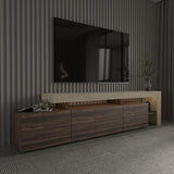 Accra (192 x 53 x 37 cm) TV-bänk Travertin, valnöt