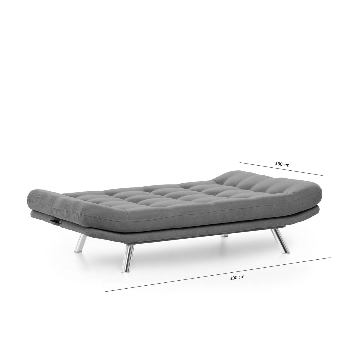 Toulouse bäddsoffa (200 x 95 x 105 cm) Grå 3-sitssoffbädd