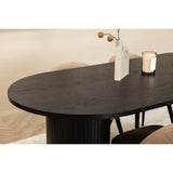Bianca, Velvet Oval matgrupp Beige, Svart, 4st