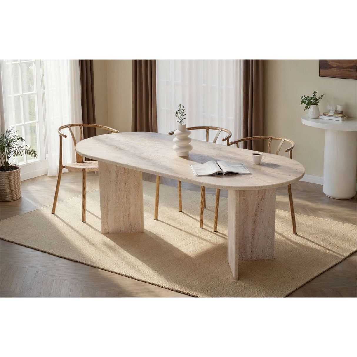 Sandy Matbord Travertine