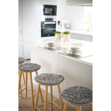 Curly Rund Sittplätt Charcoal Grey Silver