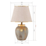 Managua (40 x 30 x 40 cm) Creme guld Bordslampa