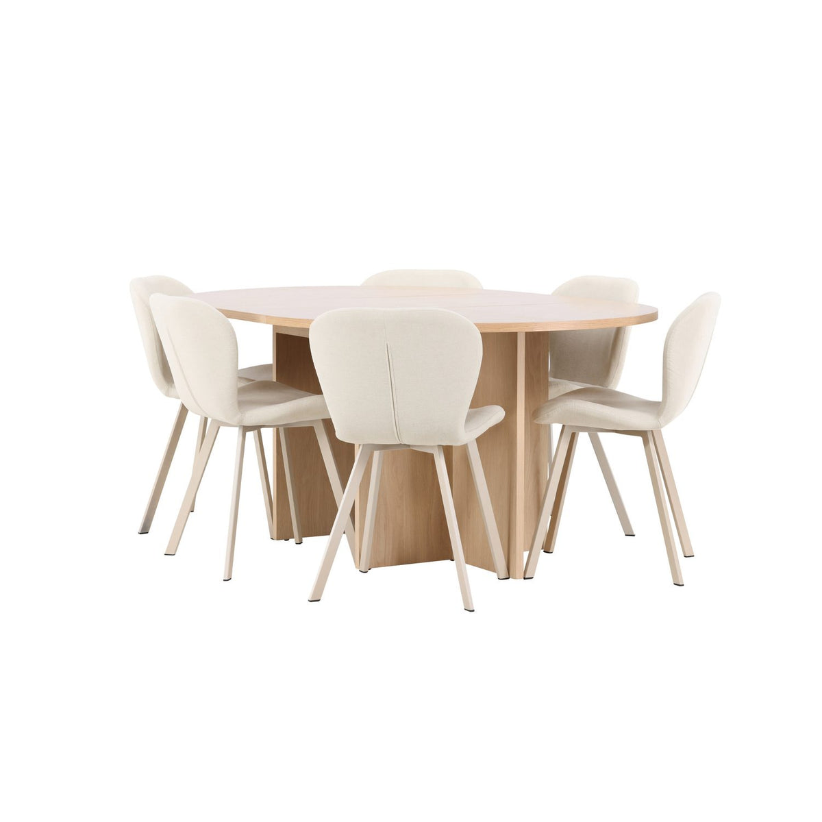 Strada, Lilja Oval matgrupp Beige, Vitpigmenterad, ⌀120