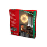 45 cm 40 varmvita LED Julkrans med Belysning Silver