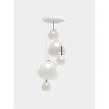 Melt Large Rund Pendelsystem Opalescent, Gold