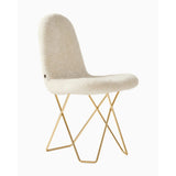 Cactus Sheepskin Stol Guld, Vit