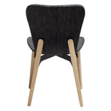 Paragon Stol Raven Black bouclé, Light Oak